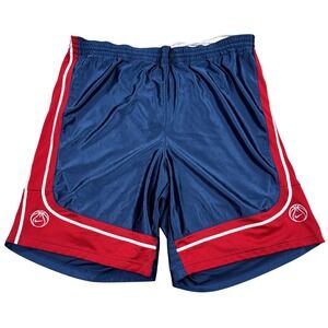 Vintage Nike Basketball Shorts Men's XL Blue Red White‎ Gym Running Dri-Fit Mesh